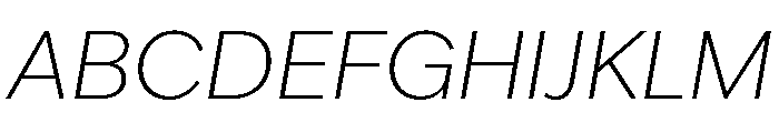 IvyEpic Extra Light Italic Font UPPERCASE