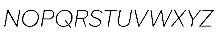 IvyEpic Extra Light Italic Font UPPERCASE