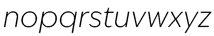 IvyEpic Extra Light Italic Font LOWERCASE