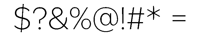 IvyEpic Extra Light Font OTHER CHARS