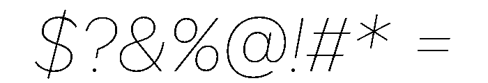 IvyEpic Thin Italic Font OTHER CHARS