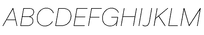 IvyEpic Thin Italic Font UPPERCASE