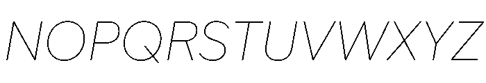 IvyEpic Thin Italic Font UPPERCASE
