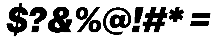 IvyGothic Black Italic Font OTHER CHARS