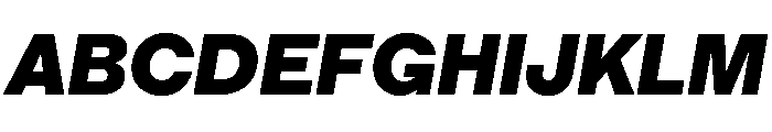 IvyGothic Black Italic Font UPPERCASE