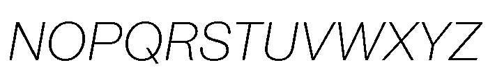 IvyGothic Extra Light Italic Font UPPERCASE