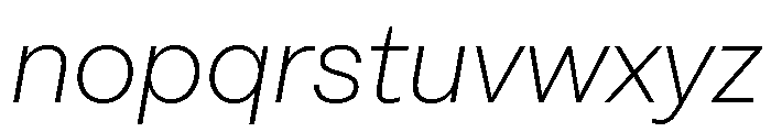 IvyGothic Extra Light Italic Font LOWERCASE