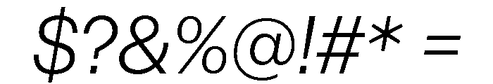 IvyGothic Light Italic Font OTHER CHARS