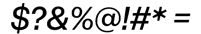 IvyGothic Medium Italic Font OTHER CHARS