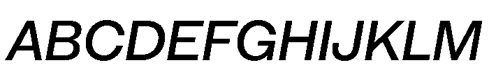 IvyGothic Medium Italic Font UPPERCASE