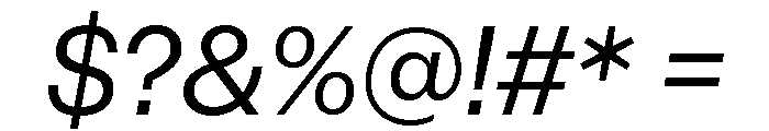 IvyGothic Regular Italic Font OTHER CHARS