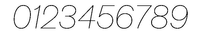 IvyGothic Thin Italic Font OTHER CHARS