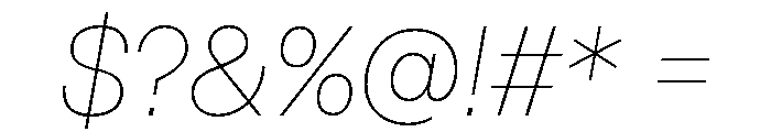 IvyGothic Thin Italic Font OTHER CHARS