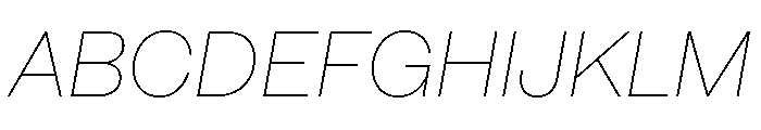 IvyGothic Thin Italic Font UPPERCASE
