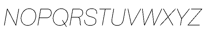 IvyGothic Thin Italic Font UPPERCASE