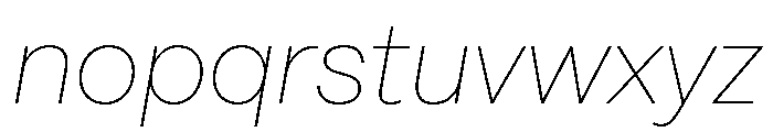 IvyGothic Thin Italic Font LOWERCASE