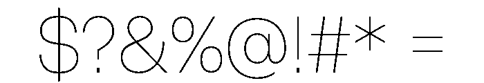 IvyGothic Thin Font OTHER CHARS