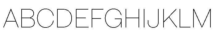 IvyGothic Thin Font UPPERCASE