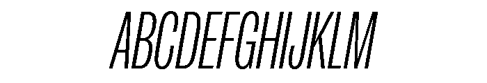 IvyGrotesque Compressed Light Italic Font UPPERCASE