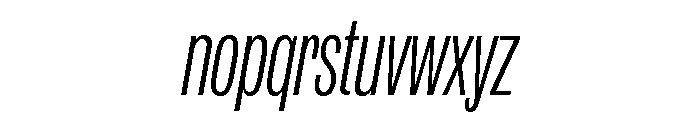 IvyGrotesque Compressed Light Italic Font LOWERCASE