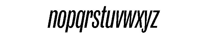 IvyGrotesque Compressed Regular Italic Font LOWERCASE