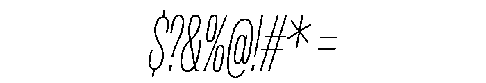 IvyGrotesque Compressed Thin Italic Font OTHER CHARS
