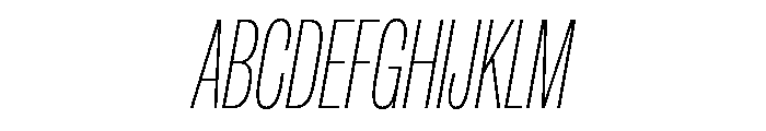 IvyGrotesque Compressed Thin Italic Font UPPERCASE