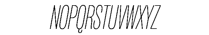 IvyGrotesque Compressed Thin Italic Font UPPERCASE