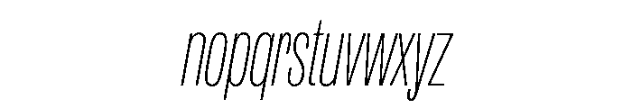 IvyGrotesque Compressed Thin Italic Font LOWERCASE