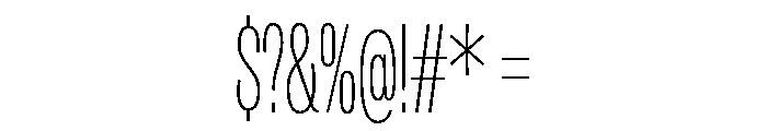 IvyGrotesque Compressed Thin Font OTHER CHARS