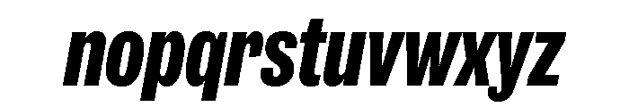 IvyGrotesque Condensed Extra Bold Italic Font LOWERCASE