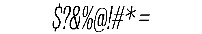 IvyGrotesque Condensed Light Italic Font OTHER CHARS