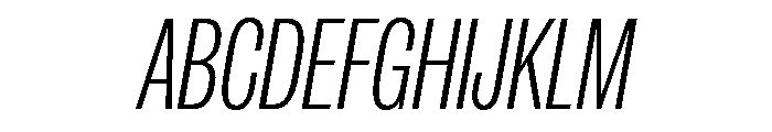 IvyGrotesque Condensed Light Italic Font UPPERCASE