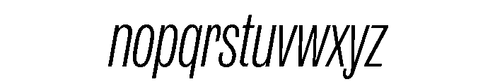IvyGrotesque Condensed Light Italic Font LOWERCASE