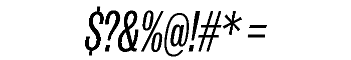 IvyGrotesque Condensed Regular Italic Font OTHER CHARS