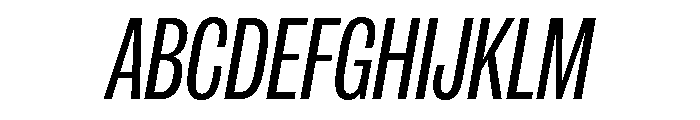 IvyGrotesque Condensed Regular Italic Font UPPERCASE