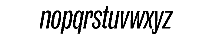 IvyGrotesque Condensed Regular Italic Font LOWERCASE