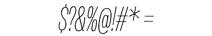 IvyGrotesque Condensed Thin Italic Font OTHER CHARS