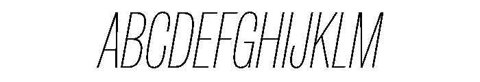 IvyGrotesque Condensed Thin Italic Font UPPERCASE