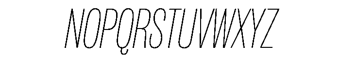 IvyGrotesque Condensed Thin Italic Font UPPERCASE