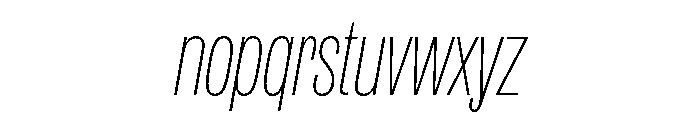 IvyGrotesque Condensed Thin Italic Font LOWERCASE