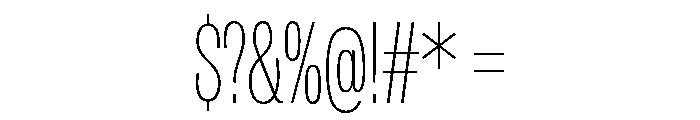 IvyGrotesque Condensed Thin Font OTHER CHARS