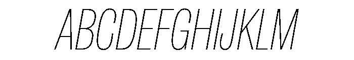 IvyGrotesque Thin Italic Font UPPERCASE