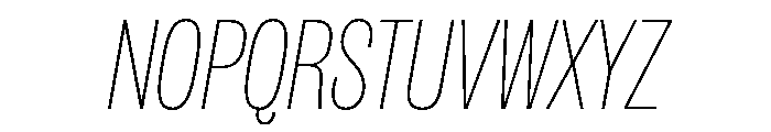 IvyGrotesque Thin Italic Font UPPERCASE
