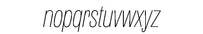 IvyGrotesque Thin Italic Font LOWERCASE