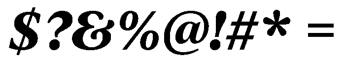 IvyJournal Bold Italic Font OTHER CHARS