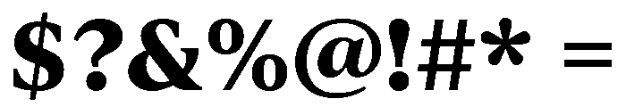 IvyJournal Bold Font OTHER CHARS
