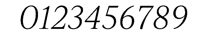 IvyJournal Light Italic Font OTHER CHARS