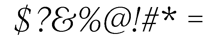 IvyJournal Light Italic Font OTHER CHARS