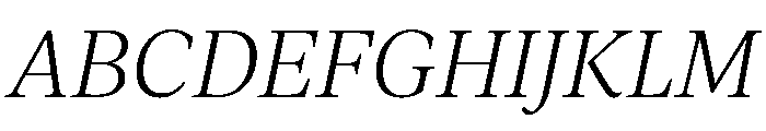 IvyJournal Light Italic Font UPPERCASE